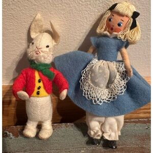 Antique BAPS Alice in Wonderland handcrafted miniature German dolls set rare